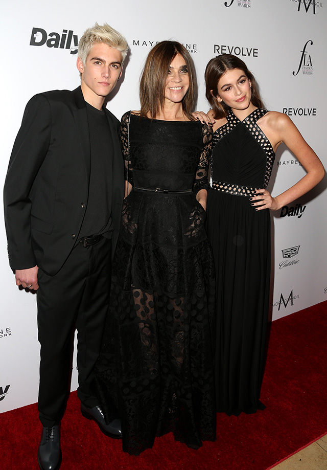  Presley Gerber, Carine Roitfeld and Kaia Gerber 