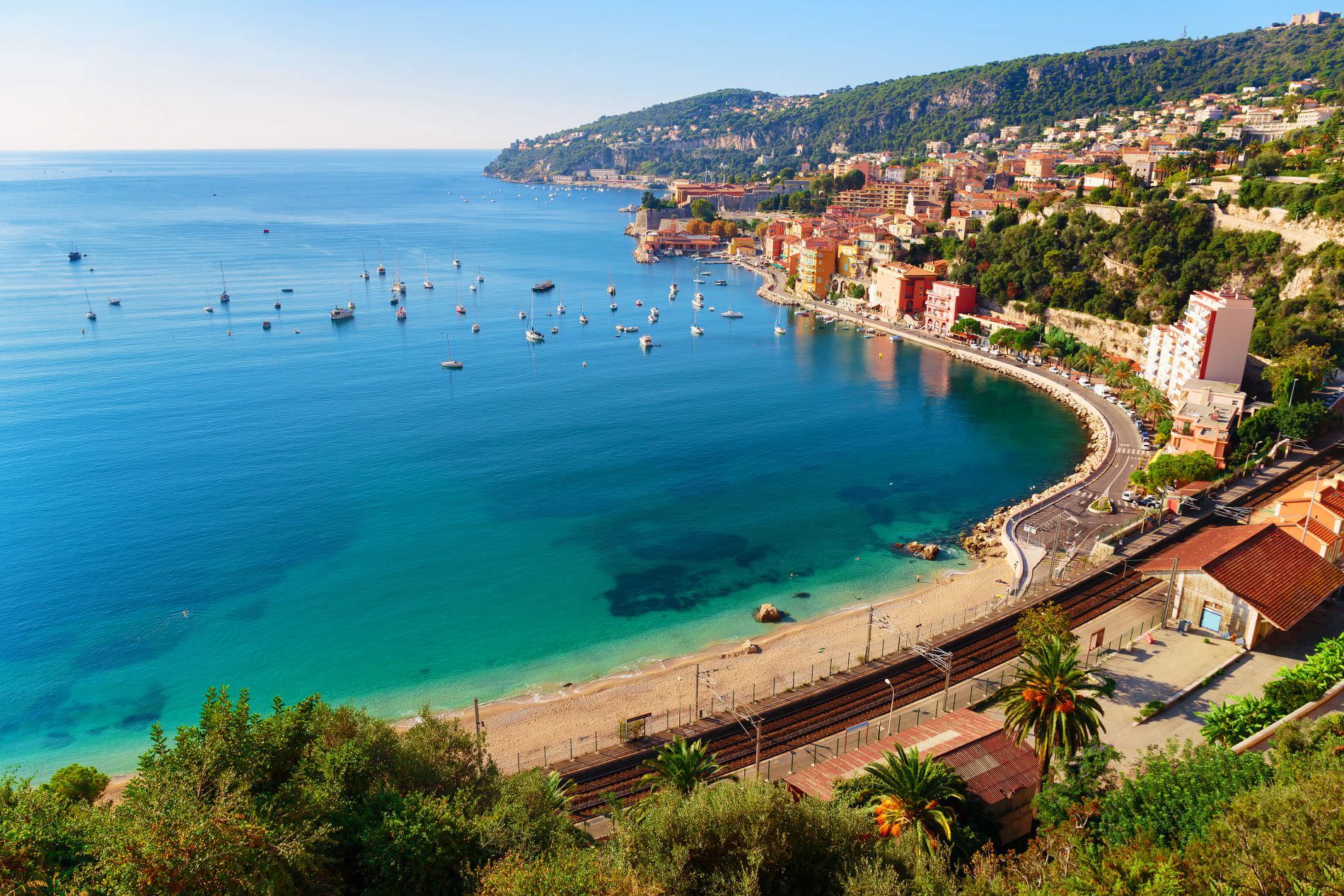 The coast of the Cote d'Azur near Villefranche