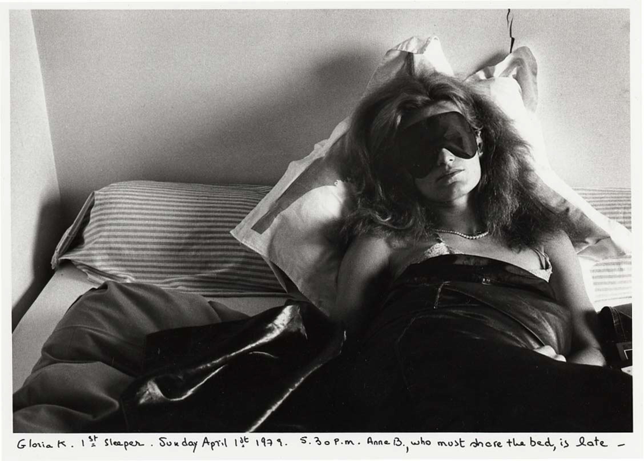 Sophie Calle (French, born Paris, 1953) Gloria K., first sleeper. Anne B., second sleeper.